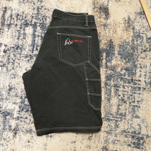 FUBU Other - Vintage FUBU Collection Baggy Black Jean Shorts Mens 38 Hip Hop JNCO Style Y2K